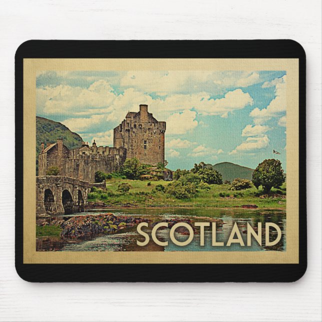 Scotland Mouse Pad Castle Vintage Travel Mousepad (Vorne)