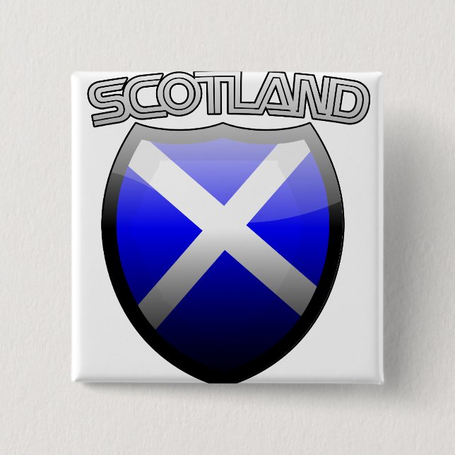 Scotland Retro Glass Button (Vorderseite)