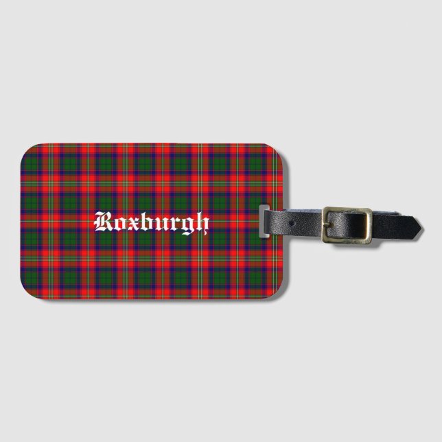 Scotland Roxburgh District Tartan Personalisiert Gepäckanhänger (Vorderseite (Horizontal))