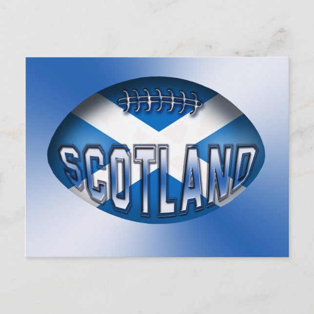 Scotland Rugby Ball Postkarte (Vorderseite)