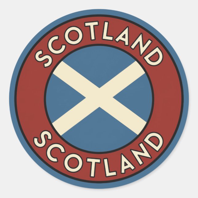 Scotland Runder Aufkleber (Vorderseite)