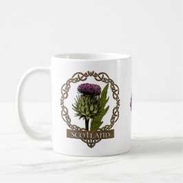 Scotland Scottish Thistle Celtic Knots Monogramm Kaffeetasse