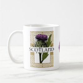 Scotland Scottish Thistle Gold Celtic Knots Kaffeetasse