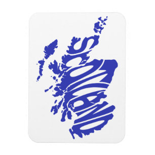Scotland Silhouette Word Art Magnet