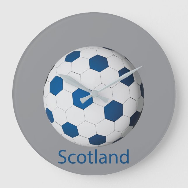 Scotland Soccer Große Wanduhr (Vorderseite)