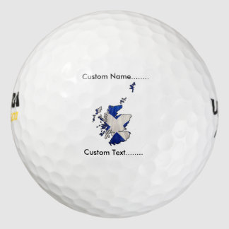 Scotland St. Andrews Flag und Karte auf einem Golf Golfball
