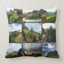 Scotland Thistles auf Fraser Tartan Pillow