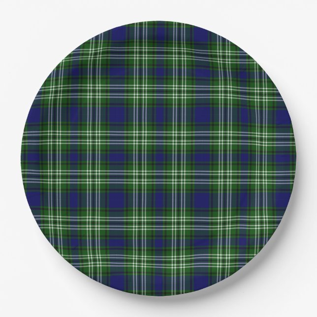 Scotland Tweedside District Tartan Pappteller (Vorderseite)