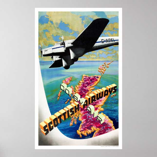 Scotland Vintage Travel Poster wiederhergestellt (Vorne)