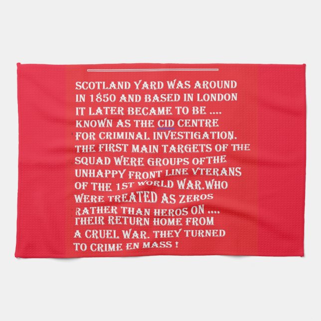 Scotland Yard die Geschichte von London England Geschirrtuch (Horizontal)
