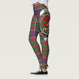 Scotstee Clan Adam Ancient Wappen Tartan Women Leggings