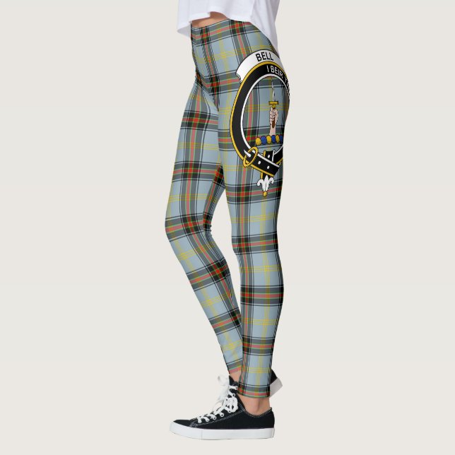 Scotstee Clan Bell Crest Tartan Femmes Leggings (Gauche)