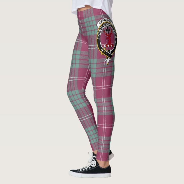 Scotstee Clan Crawford Ancient Wappen Tartan Women Leggings (Links)
