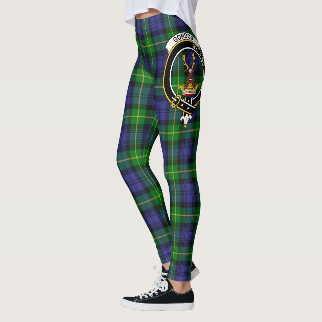 Scotstee Clan Gordon Crest Tartan Femmes Leggings (Gauche)