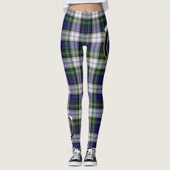 Scotstee Clan Gordon Dress Modern Wappen Tartan Leggings (Vorderseite)