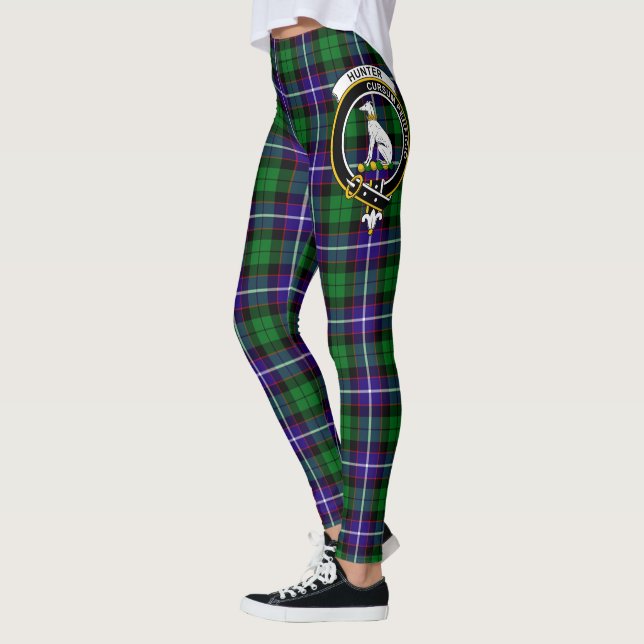 Scotstee Clan Hunter Modern Wappen Tartan Women Leggings (Links)