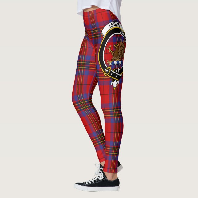 Scotstee Clan Leslie Modern Wappen Tartan Women Leggings (Links)