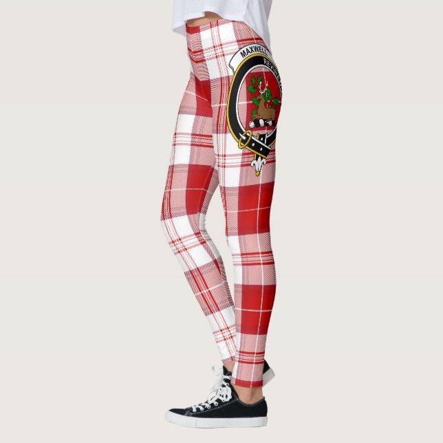 Scotstee Clan Maxwell Kariert Wappen Tartan Women Leggings (Links)