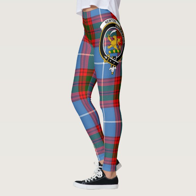Scotstee Clan Newton Crest Tartan Femmes Leggings (Gauche)