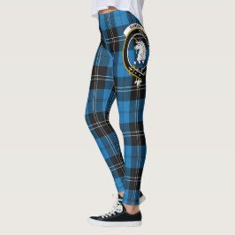 Scotstee Clan Ramsay Blue Ancient Wappen Tartan Leggings
