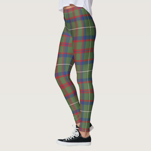 Scotstee Clan Shaw Green Modern Tartan Women Leggings (Links)