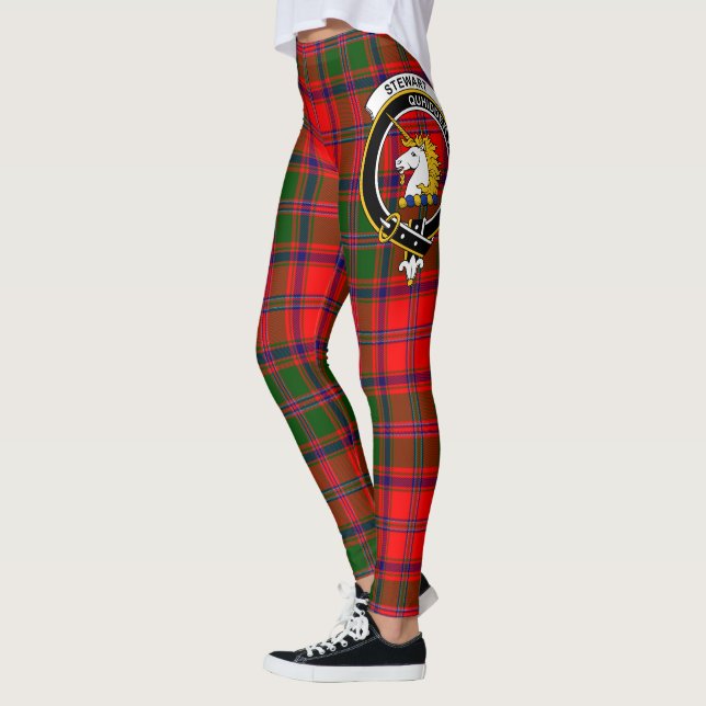 Scotstee Clan Stewart von Appin Wappen Tartan Wome Leggings (Links)