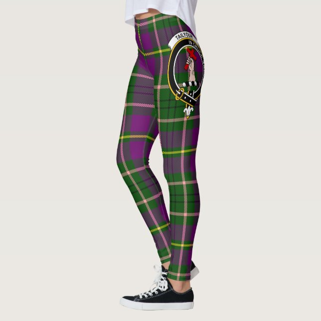 Scotstee Clan Taylor Crest Tartan Femmes Leggings (Gauche)