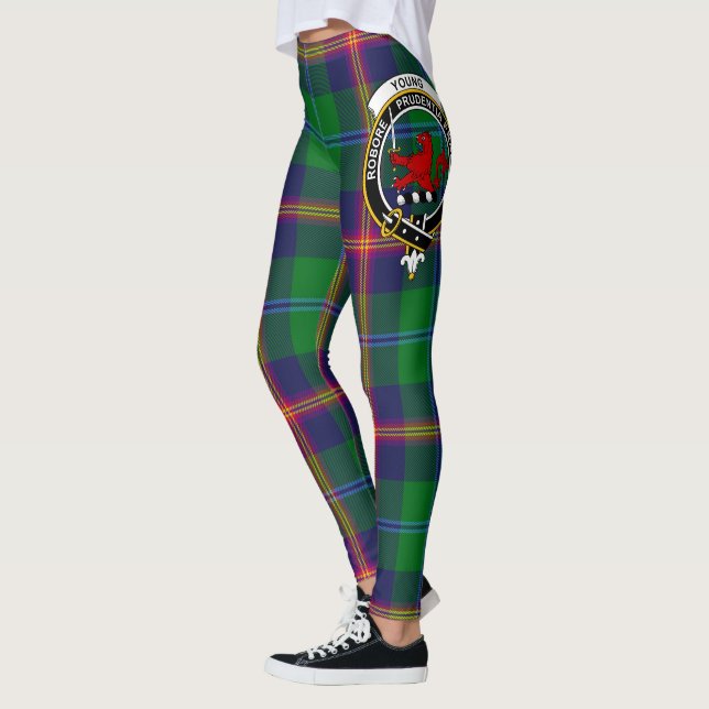 Scotstee Clan Young Crest Tartan Femmes Leggings (Gauche)