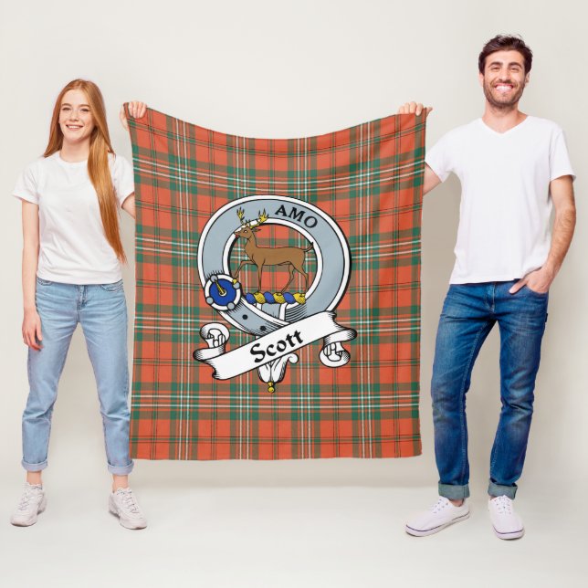 Scott Ancient Clan Abzeichen Tartan Kariert Fleecedecke (Beispiel)