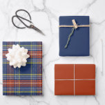 Scott Blue Burnt Orange Scottish Tartan Christmas Geschenkpapier Set<br><div class="desc">Schöne schottische Clan Tartans in der Koordination von Farben Packpapier Blatt. Es macht es perfekt für diese Feiertage Geschenkpackung.</div>