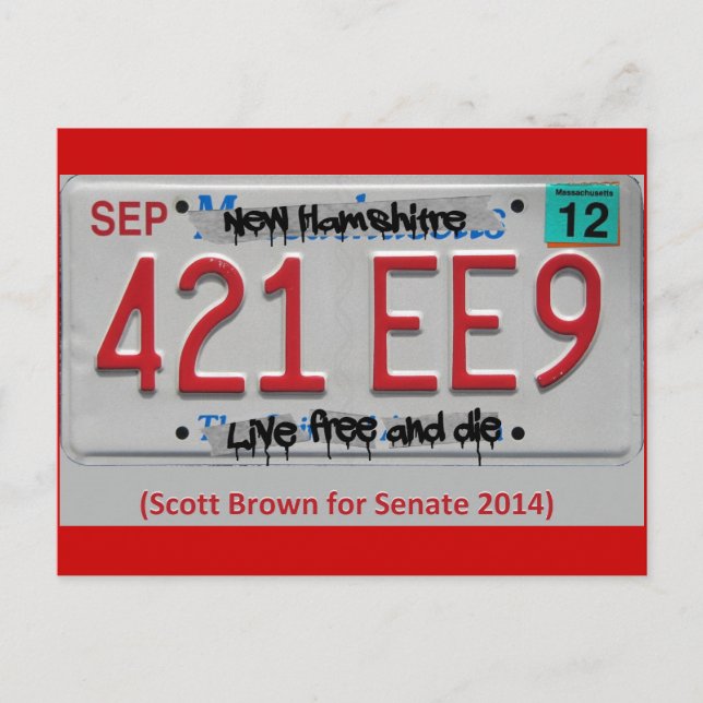Scott Brown für Senat 2014 Postkarte (Vorderseite)