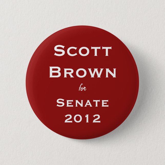 Scott Brown für Senats-Knopf Button (Vorderseite)