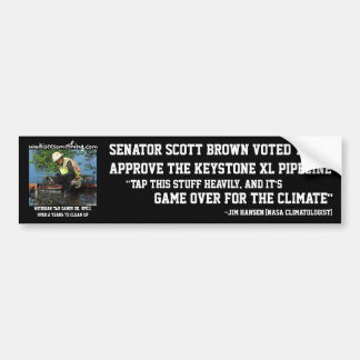 Scott Brown: Trapezfehler-XL-Rohrleitung Autoaufkleber