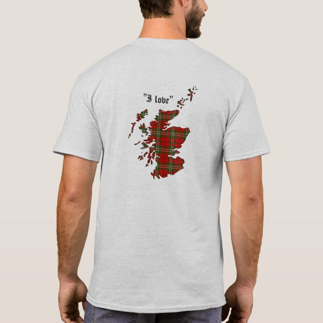 Scott Clan Abzeichen Adult Raglan T-Shirt (Rückseite)