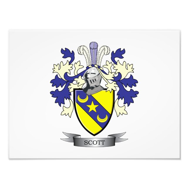 Scott Familienwappen Coat of Arms Fotodruck (Vorne)