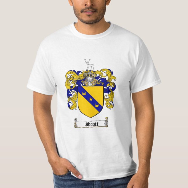 Scott-Familienwappen - schottisches Wappen T-Shirt (Vorderseite)