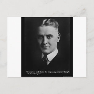 Scott Fitzgerald "Liebe/Anfang" Zitate Geschenke E Postkarte
