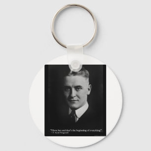 Scott Fitzgerald "Liebe/Beginning" Zitatgeschenke Schlüsselanhänger