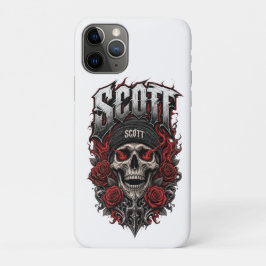 Scott Gothic Schädel personalisierter Namensentwur Case-Mate iPhone Hülle