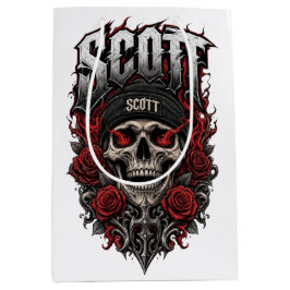 Scott Gothic Schädel personalisierter Namensentwur Mittlere Geschenktüte