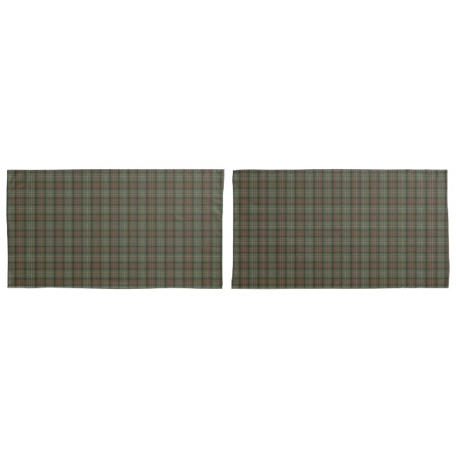 Scott Green Weathered Original Scottish Tartan Kissenbezug (Vorderseite-Set)