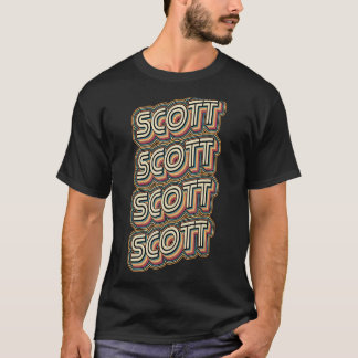 Scott Groovy Style Retro Mein Name ist Scott T-Shirt