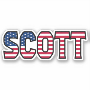 Scott Prénom USA Sticker Stickerset