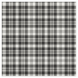 Scott Schwarz-Weiß Modern Tartan Stoff