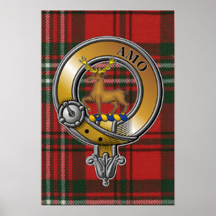 Scott Tartan & Abzeichen Poster