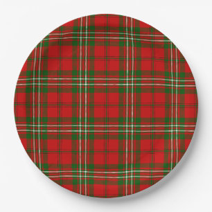 Scott Tartan Rot kariert Pappteller