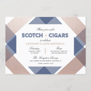 Scott und Cigars Mens Geburtstag Einladung