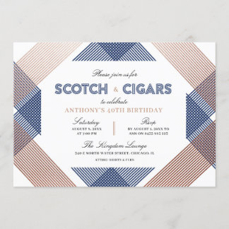 Scott und Cigars Mens Geburtstag Einladung