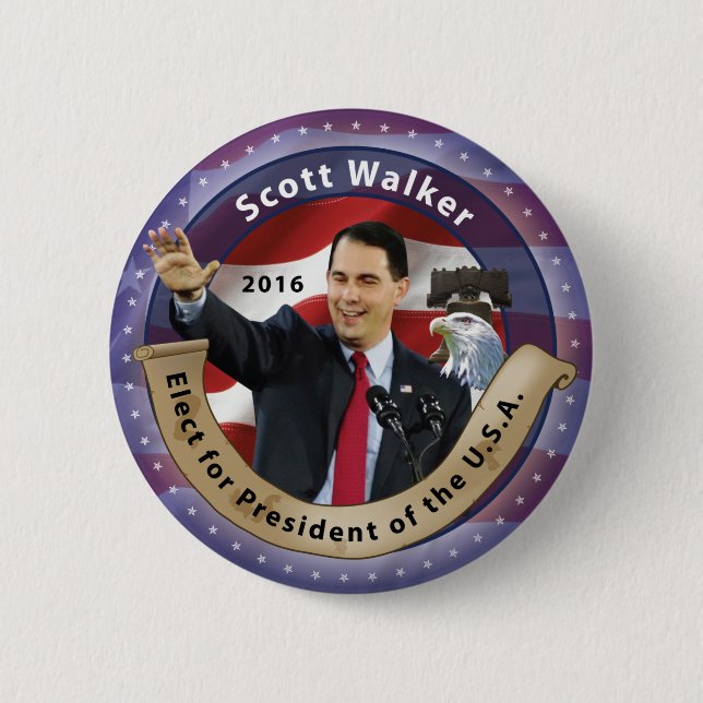 Scott-Wanderer für Präsidenten des USA - 2016 Button (Vorderseite)