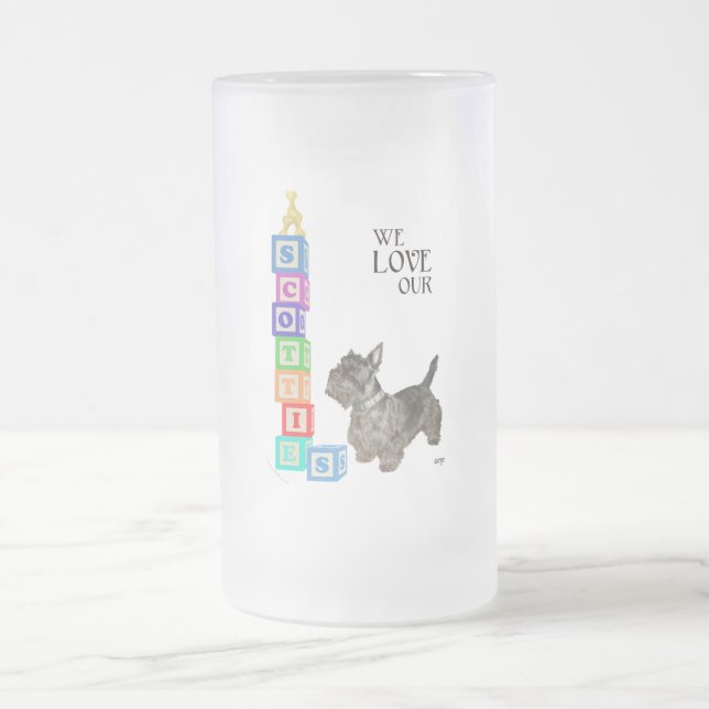 Scottie Alphabet Blocks Mattglas Bierglas (Mittel)